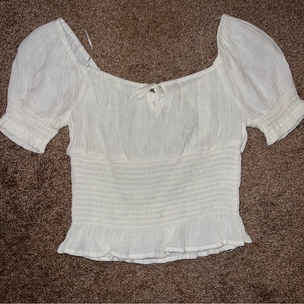 Chic White Puff Sleeve Blouse